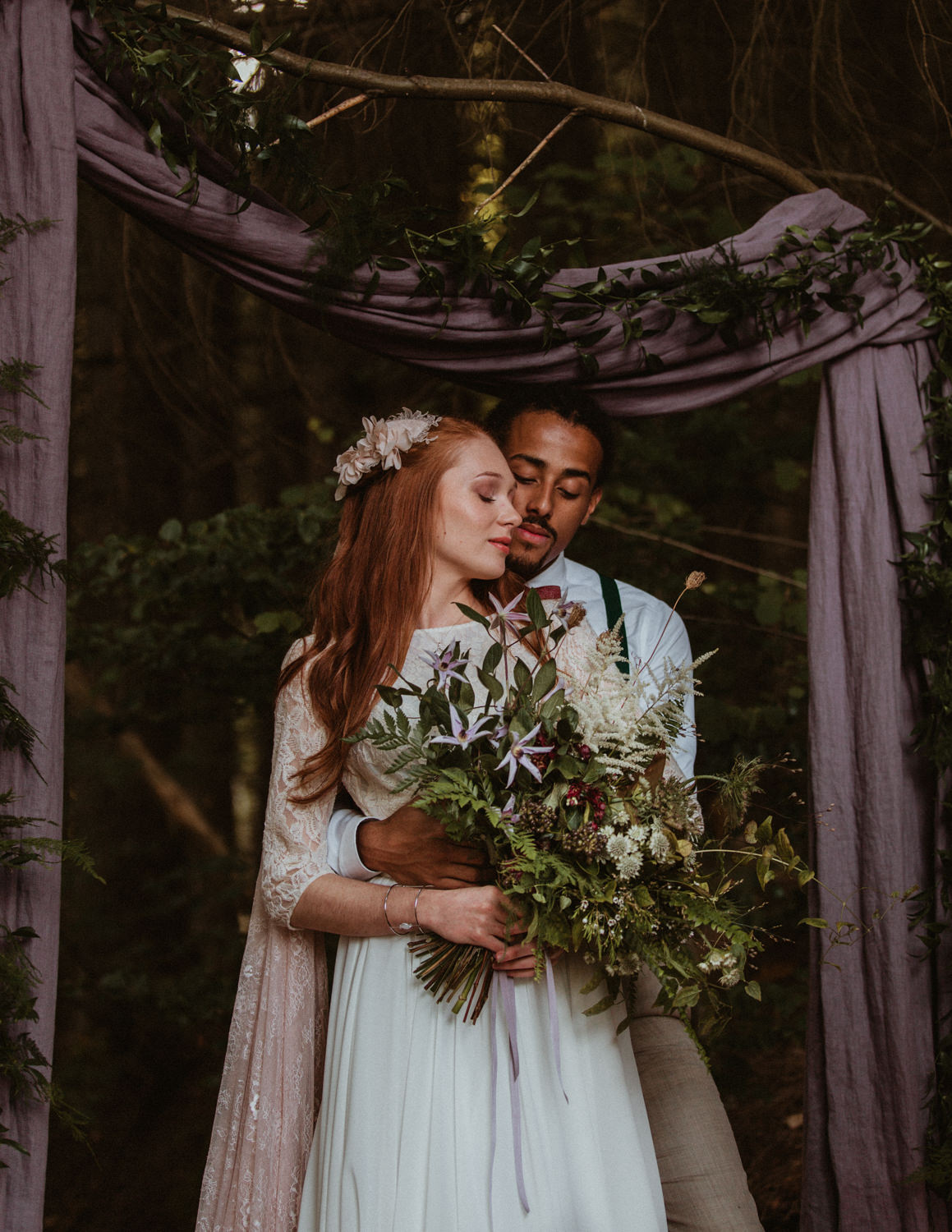 Photographe mariage élopement dans la forêt