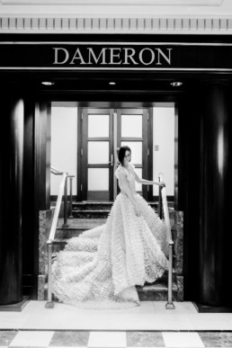 robe de mariage à traine en mousseline. Robe de mariée princesse pour mariage vintage à new york