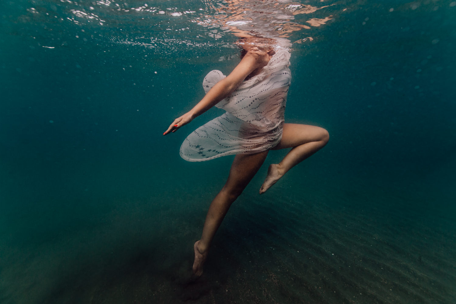 danseuses aquatique sous l'eau